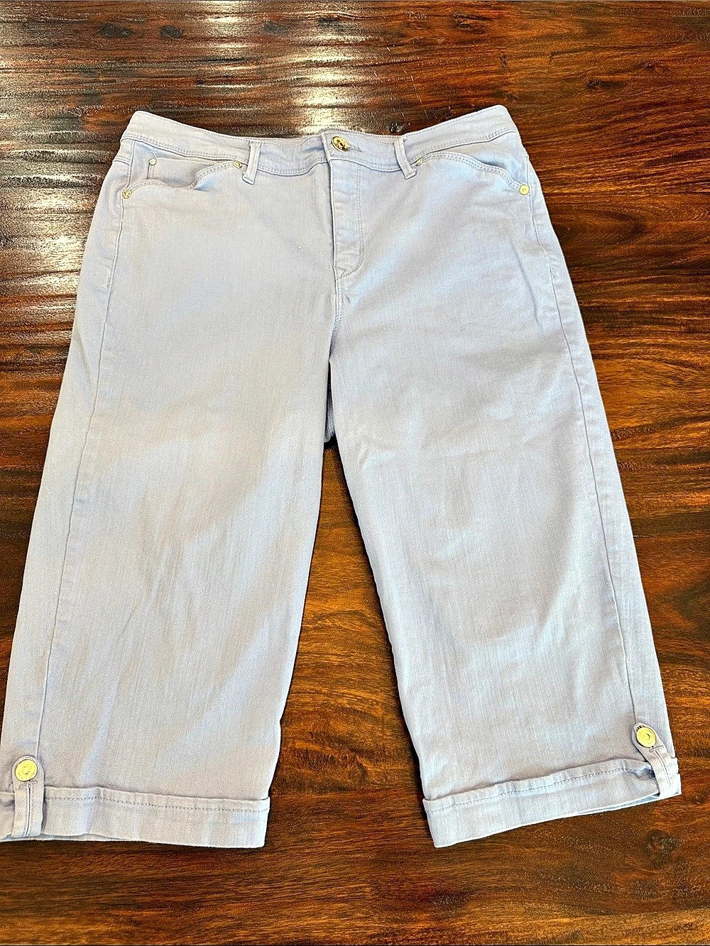 Gloria Vanderbilt All-Around Slimming Effect Capri Pants Blue 12